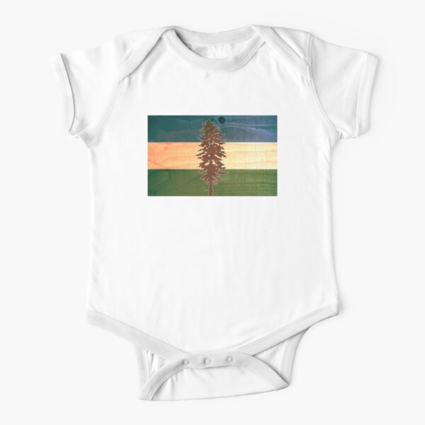 The Doug Flag on Cedar Short Sleeve Baby One-Piece