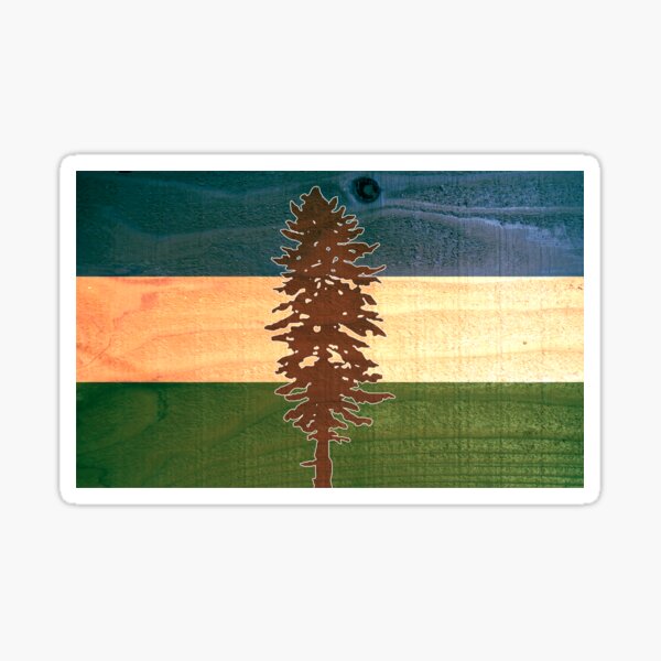 The Doug Flag on Cedar Sticker