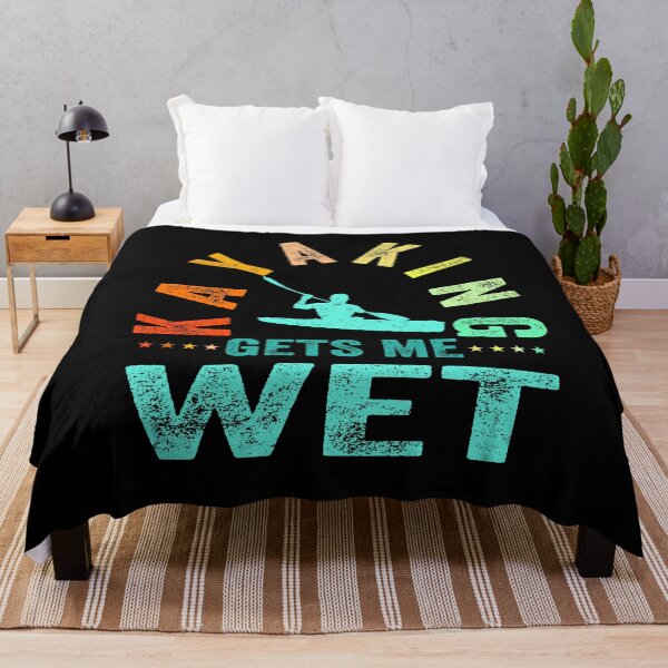 Item preview, kayaking gets me wet, funny vintage retro sunset kayak, unique gifts for kayaker designed and sold by PRINTED ..