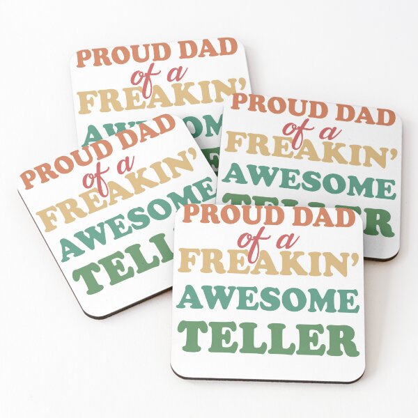Item preview, Proud dad of a freaking awesome teller proud father fathers day designed and sold by GoodyLeo.