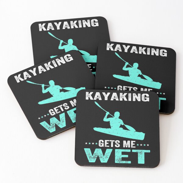 Item preview, kayaking gets me wet, funny vintage retro sunset kayak, unique gifts for kayaker designed and sold by PRINTED ..