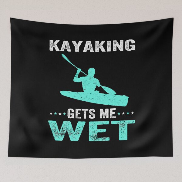 Item preview, kayaking gets me wet, funny vintage retro sunset kayak, unique gifts for kayaker designed and sold by PRINTED ..