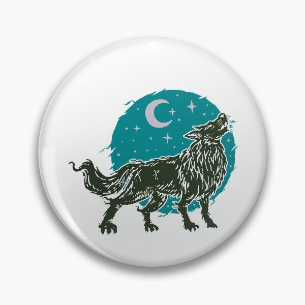 Item preview, Sacred Oriental Wolf Howling at the Moon and Stars designed and sold by aMortalArtist.