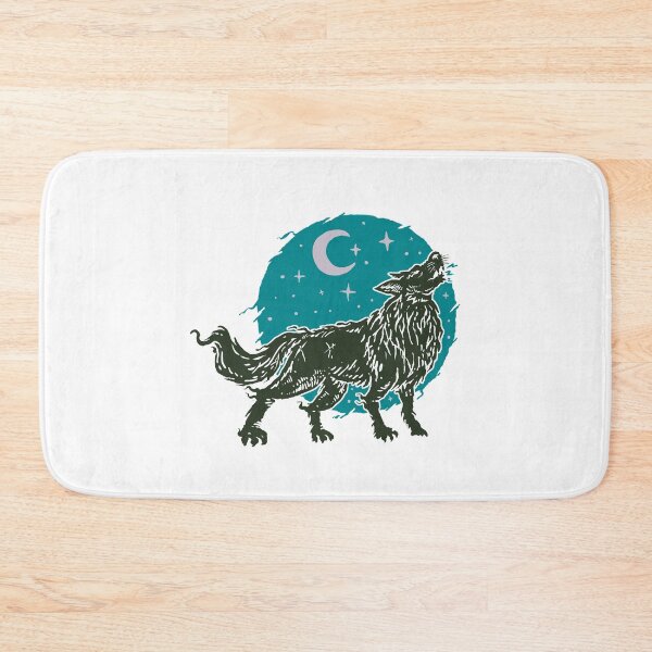Item preview, Sacred Oriental Wolf Howling at the Moon and Stars designed and sold by aMortalArtist.