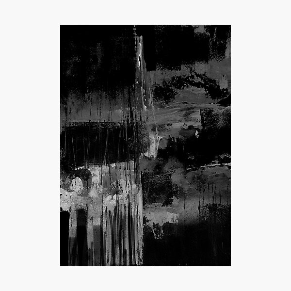 Black gray abstract Photographic Print