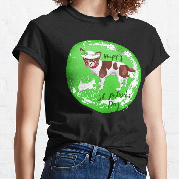 Spotted Chihuahua for St. Patrick's Day Classic T-Shirt