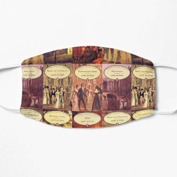 Jane Austen vintage books Flat Mask