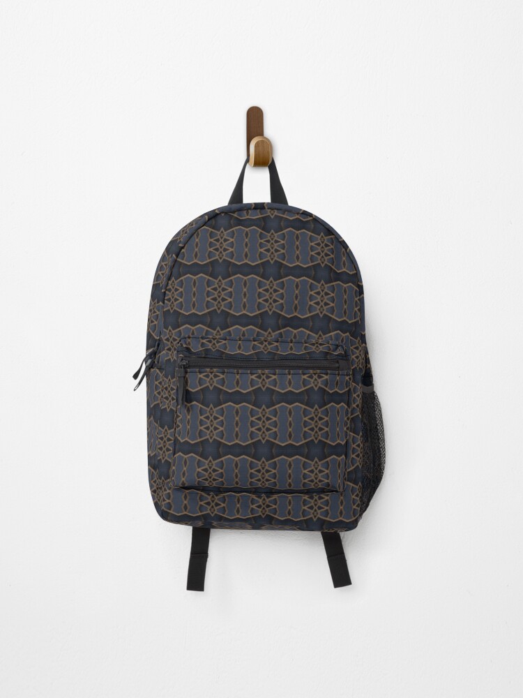 Thumbnail 1 of 3, Backpack, Futuristic Steampunk Engine Pixel Pattern designed and sold by IPattern.