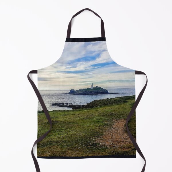 Item preview, Godrevy Lighthouse, Cornwall, England landscape beach art designed and sold by BarbaraGlebska.