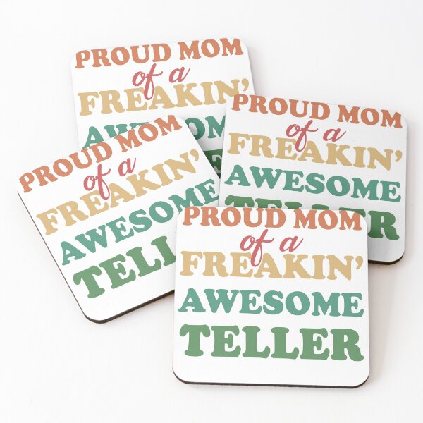 Item preview, Proud mom of a freaking awesome teller proud mother mothers day designed and sold by GoodyLeo.