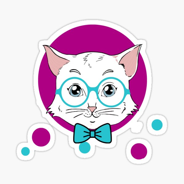 Item preview, Smart and cute cat  designed and sold by wiwiart.