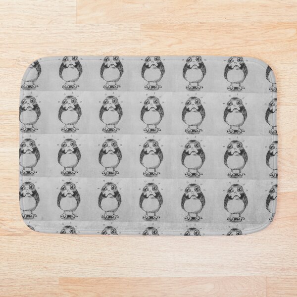scared porg Bath Mat