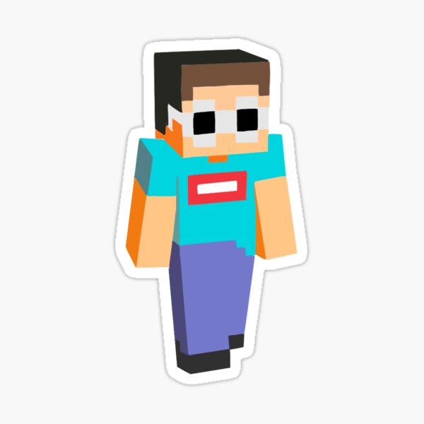 Technoblade Minecraft skin Sticker for Sale by lottedesigns