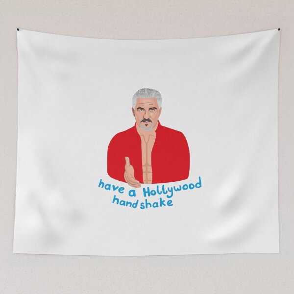 Artikelvorschau, Paul Hollywood - Holly Wood Händedruck - Great British Bake Off (Backshow) entworfen und verkauft von ponychops.