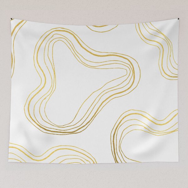 Item preview, Dissimilar circles in gold designed and sold by printhappy.