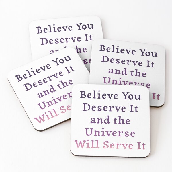Item preview, Believe Deserve Universe Will Serve designed and sold by Simply Lovely Energy.