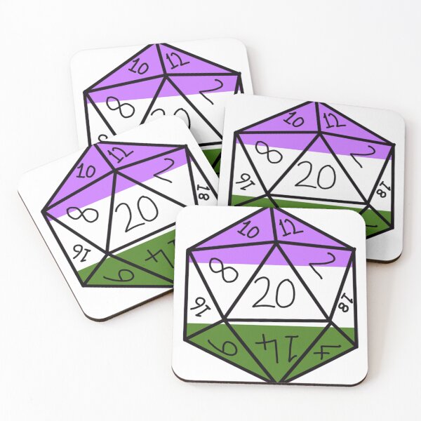 Item preview, Gender Queer Pride D20 designed and sold by Katy Briant.