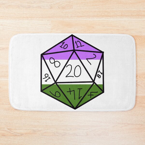 Item preview, Gender Queer Pride D20 designed and sold by Katy Briant.