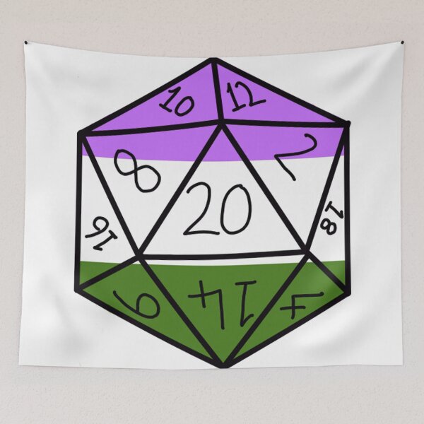 Item preview, Gender Queer Pride D20 designed and sold by Katy Briant.