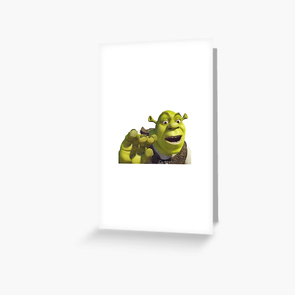 Shrek Funny 'WTF' Face Meme | Greeting Card