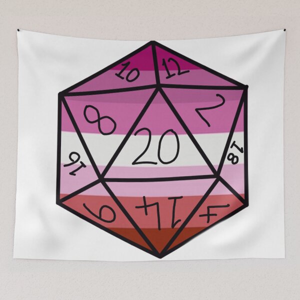 Item preview, Lesbian Pride D20 designed and sold by Katy Briant.