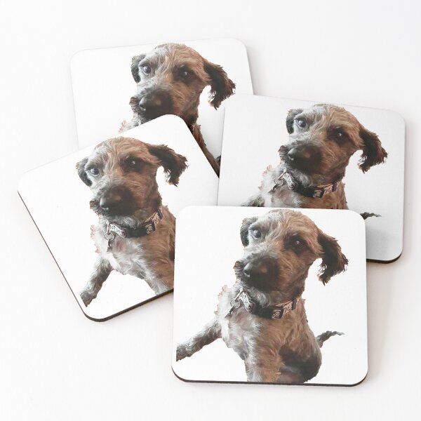 Item preview, Tango the Schnoodle cute grey dog funny happy adorable animal designed and sold by Nostrathomas66.