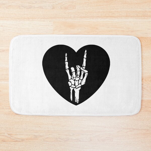 Item preview,  Rock 'n Roll Skeleton hand and black heart  designed and sold by Cosmic Detour .