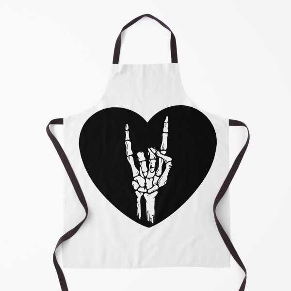Item preview, Rock 'n Roll Skeleton hand and black heart designed and sold by Cosmic Detour .