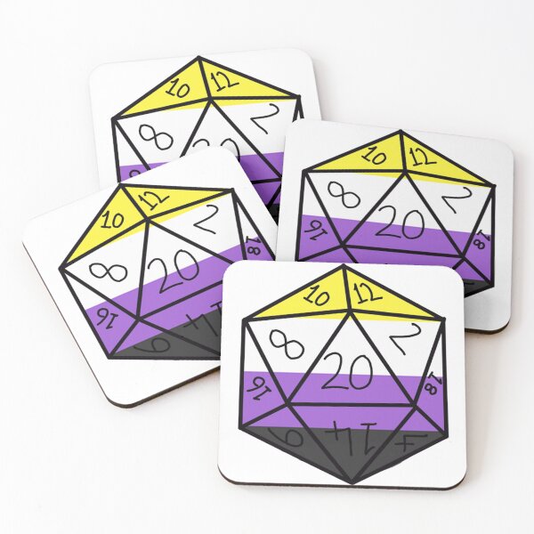 Item preview, Nonbinary Pride D20 designed and sold by Katy Briant.