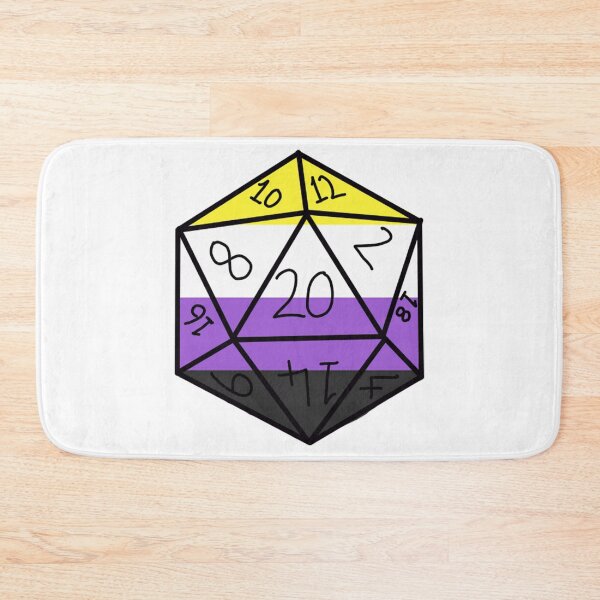 Item preview, Nonbinary Pride D20 designed and sold by Katy Briant.