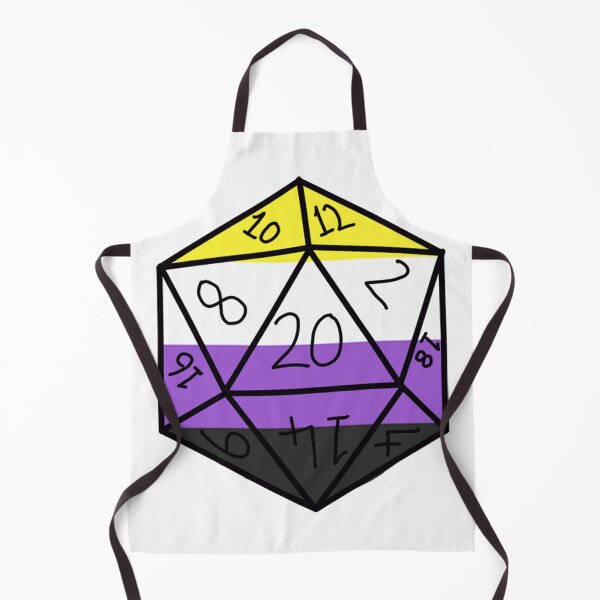 Item preview, Nonbinary Pride D20 designed and sold by Katy Briant.
