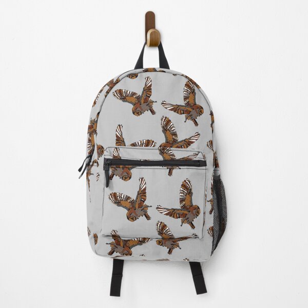 Item preview, minimalistic brown barn owl flying pattern design designed and sold by The Red Shop.