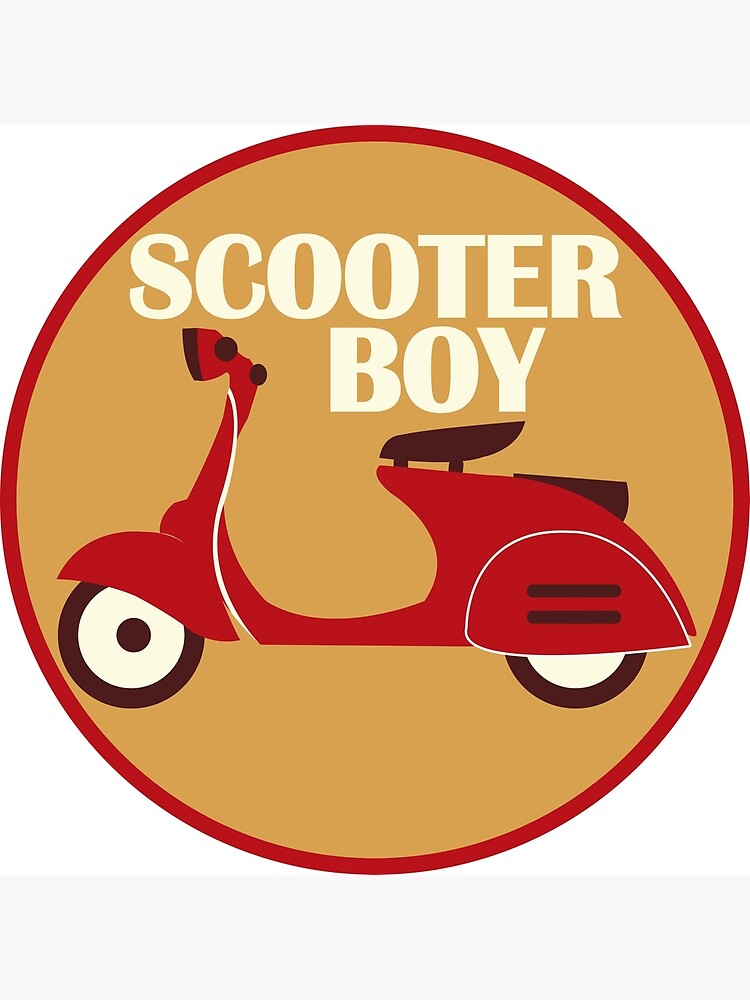 "Scooter Boy red" Poster for Sale by AceHamster Redbubble