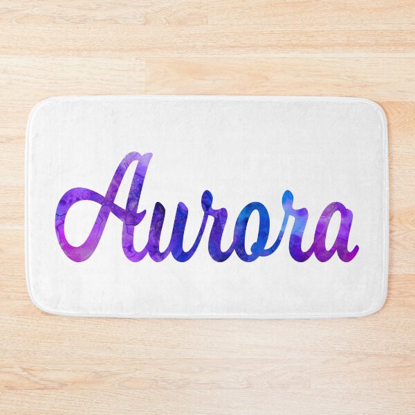 Item preview, Aurora girls name pretty multi-color design designed and sold by ComicKitsch.