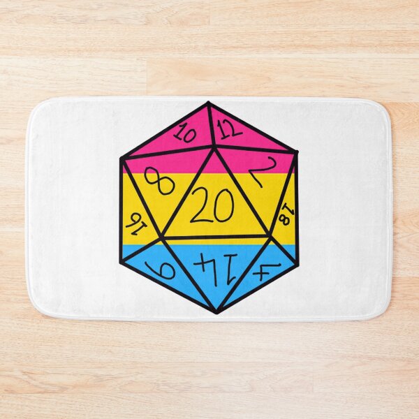 Item preview, Pansexual Pride D20 designed and sold by Katy Briant.