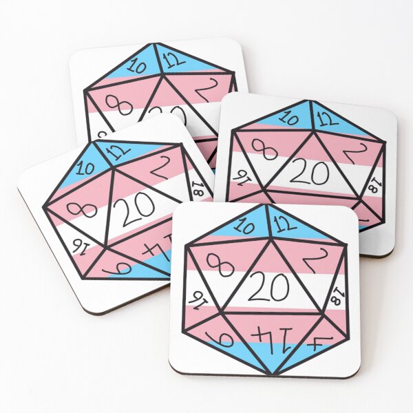 Item preview, Transgender Pride D20 designed and sold by Katy Briant.