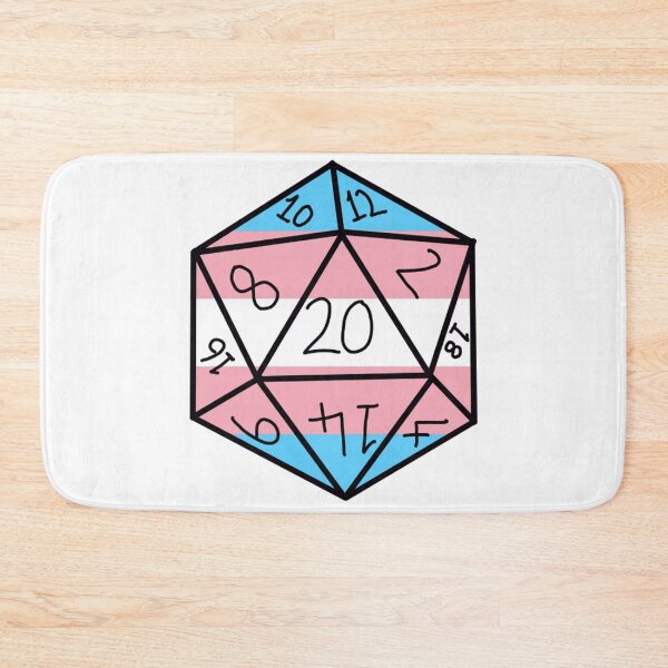Item preview, Transgender Pride D20 designed and sold by Katy Briant.