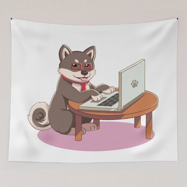 Item preview, Office Dog (Black) designed and sold by EdgeKagami.