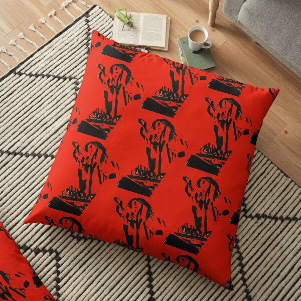 Stretching Model Collage Fashion Pose Floor Pillow