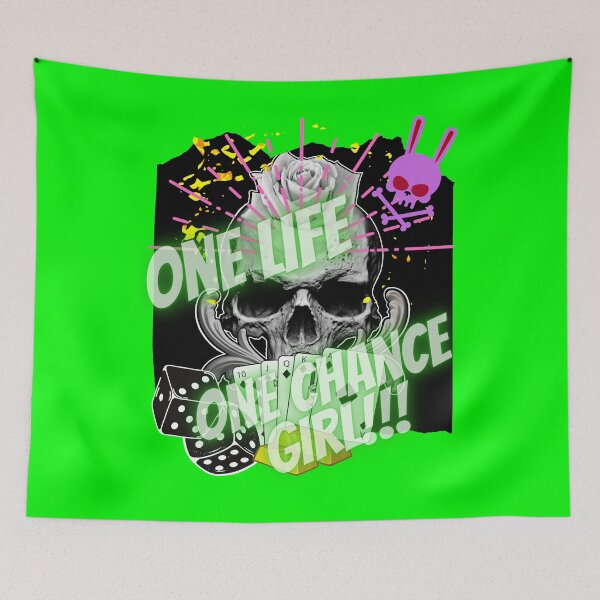 Item preview, One Life One Chance Skull Vegas Shirt for Girls designed and sold by Nickibeutel.