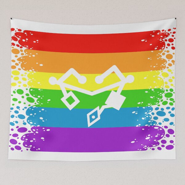 Item preview, Friends of Mara heart of etheria failsafe first ones writing symbol on ripped pride flag designed and sold by Jellybeancreate.