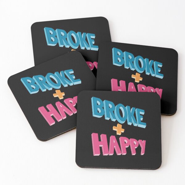 Item preview, Broke and Happy Bold Lettering designed and sold by ToriaScarlett.