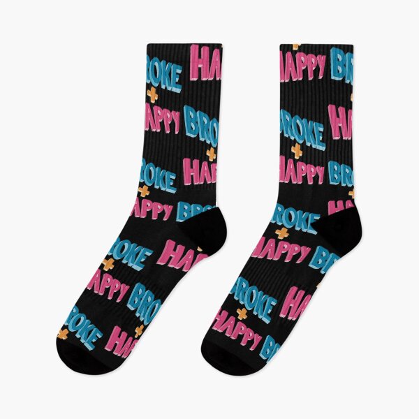 Item preview, Broke and Happy Bold Lettering designed and sold by ToriaScarlett.