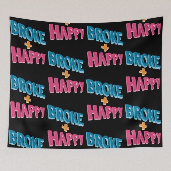 Item preview, Broke and Happy Bold Lettering designed and sold by ToriaScarlett.