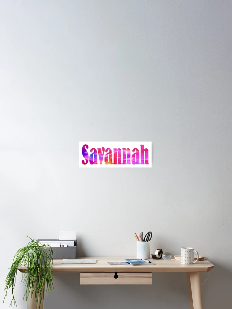 Savannah girls name pretty multi-color design