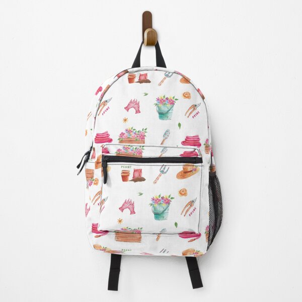 Item preview, watercolor flowers and gardening tools pattern designed and sold by raghda-s-m.