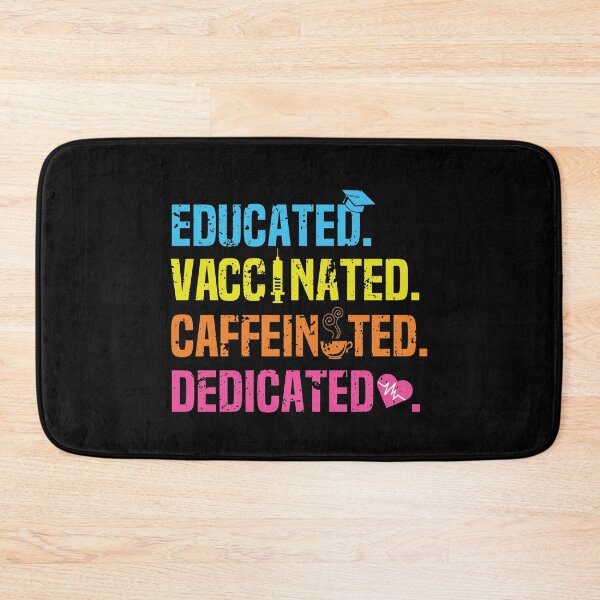 Item preview, Educated Vaccinated Caffeinated Dedicated Funny Nurse Gift For Nursing Lover Vintage Disttressed designed and sold by clothesy7.