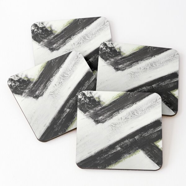 Item preview, Abstract lines of space and time black, white and green designed and sold by Marilena Strambu.