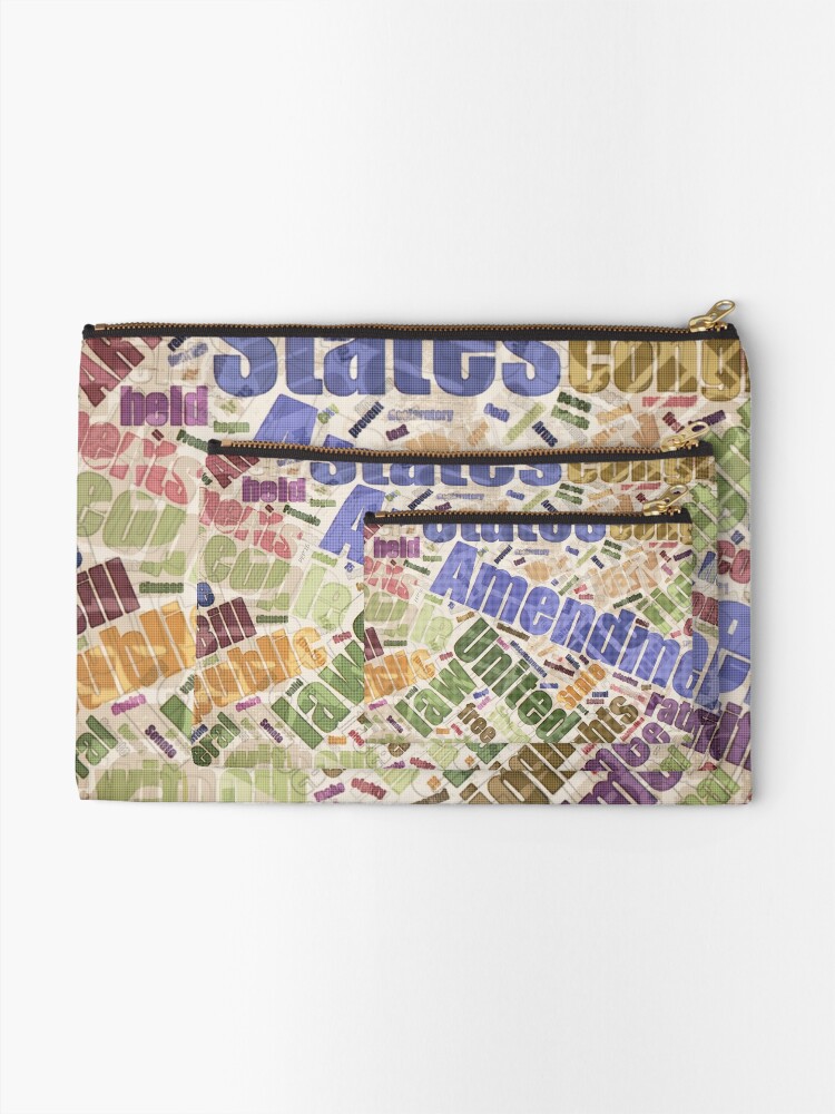 Alternate view of Bill of Rights Word Cloud Zipper Pouch