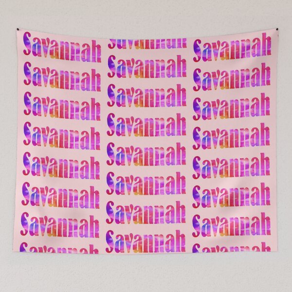 Item preview, Savannah girls name pretty multi-color design designed and sold by ComicKitsch.